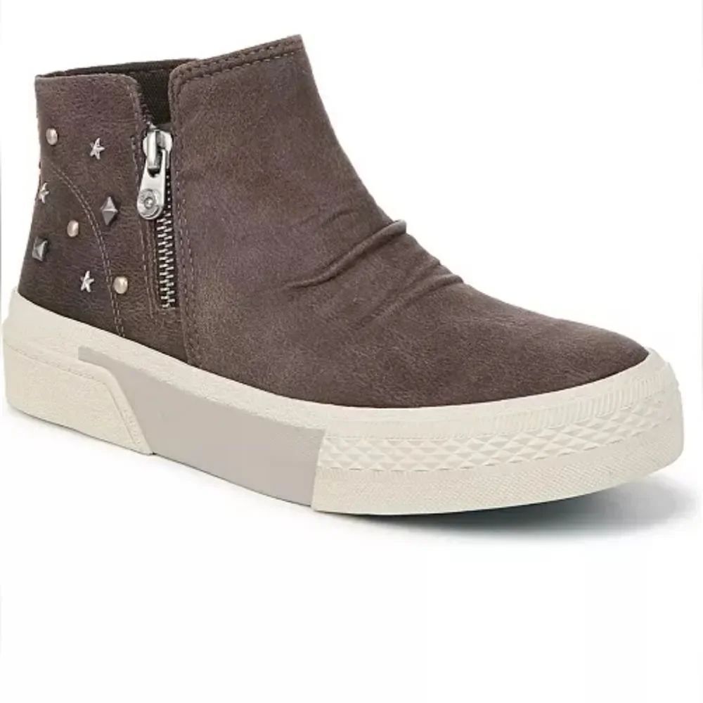 🆕️👟Wave-Zip Sneaker Boot -  Blowfish Malibu, Charcoal Faux Suede, Sz 8